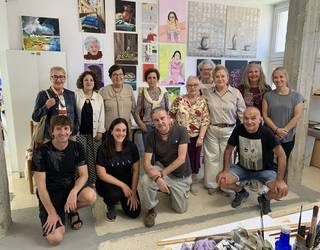 Ikusgai daude Ander Hormazuriren pintura tailerreko ikasleen lanak