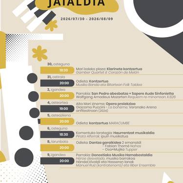 42. Zumaiako Musika Jaialdia: Klarinete kontzertua