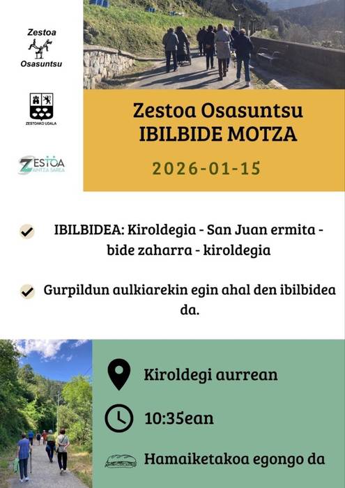 Zestoa Osasuntsu: ibilbide motza