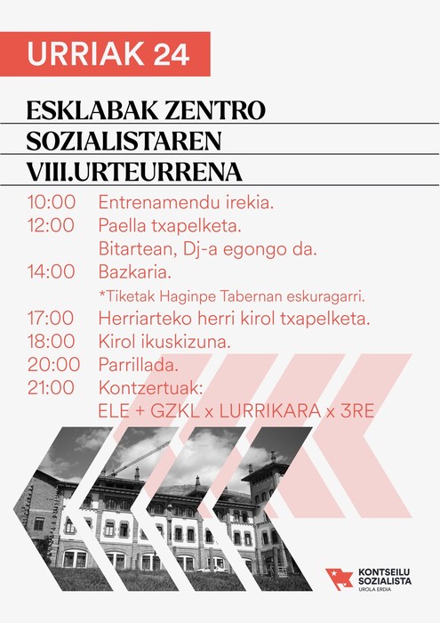 Urteurrena: Esklabak Zentro Sozialistaren VIII. urteurrena