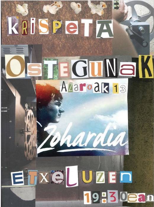 Krispeta Ostegunak: 'Zohardia' filmaren proiekzioa