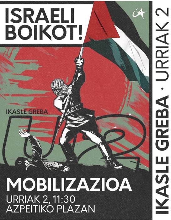 Mobilizazioa: 'Israeli boikot!'
