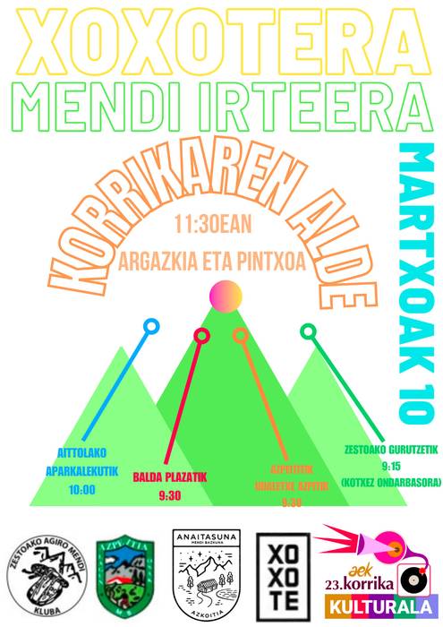 Xoxotera mendi irteera, Korrikaren alde