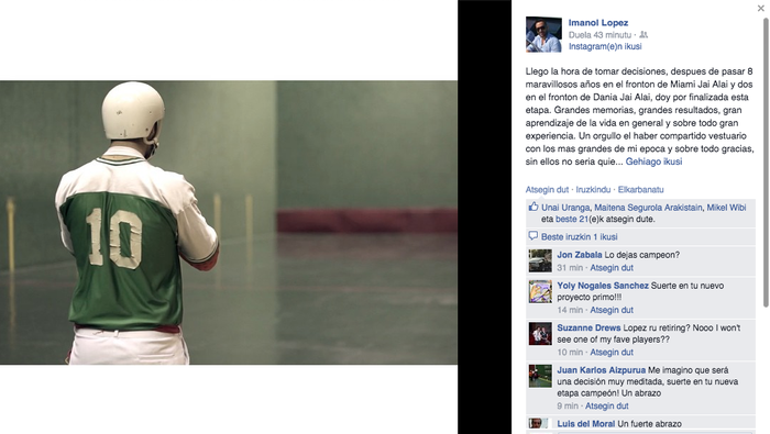 Imanol Lopez ez omen da erretiratu: proiektu berriak ditu