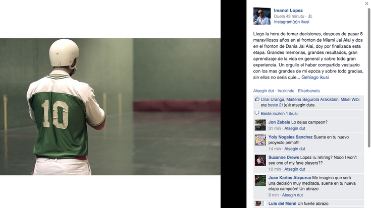 Imanol Lopez ez omen da erretiratu: proiektu berriak ditu