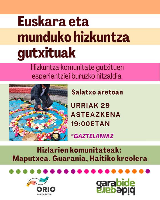 Hitzaldia: Maputxea, guarania eta Haitiko kreolera hizkuntza gutxituen inguruko hitzaldia