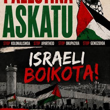 Elkarretaratzea: 'Palestina askatu. Israeli boikota!'