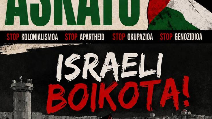 Elkarretaratzea: 'Palestina askatu. Israeli boikota!'