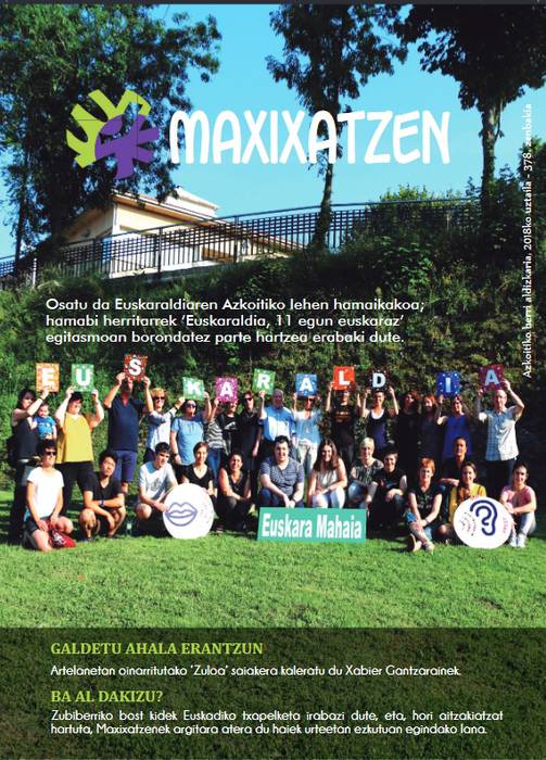 Gaur hasiko gara banatzen uztaileko Maxixatzen aldizkaria
