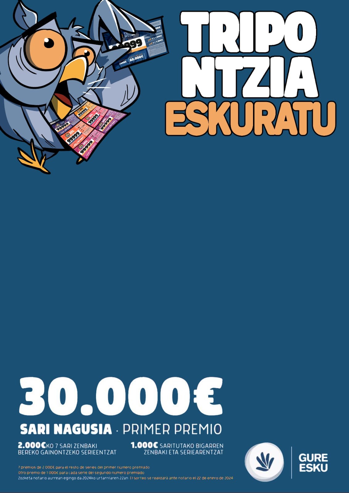 Gure Eskuren Tripontziaren txartelak eskuratu daitezke dagoeneko