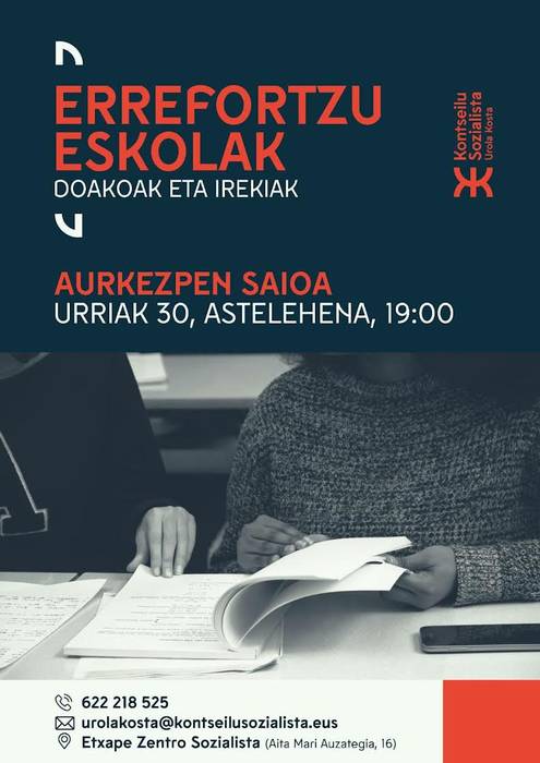 Errefortzu eskolen aurkezpen saioa