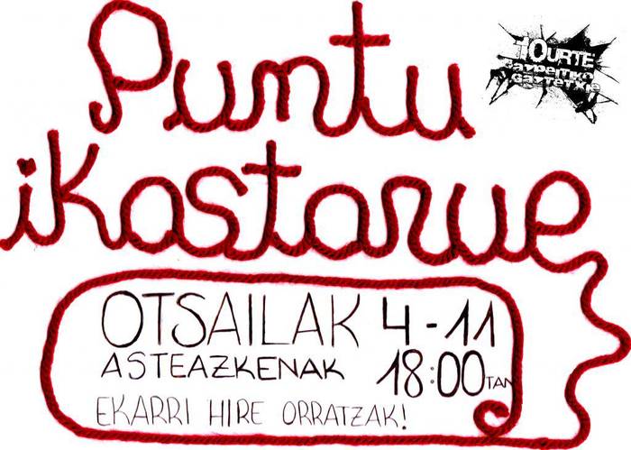 Puntu ikastaroa egingo dute Azpeitiko gaztetxean, asteazkenean hasita