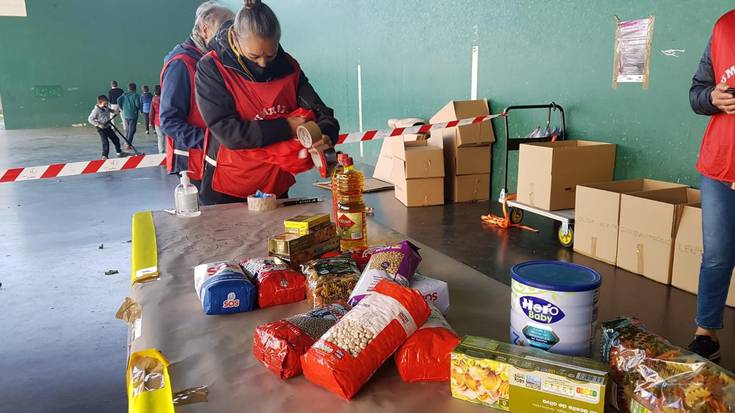 Martxan da Moriako errefuxiatuei laguntzeko janari bilketa Zumaian