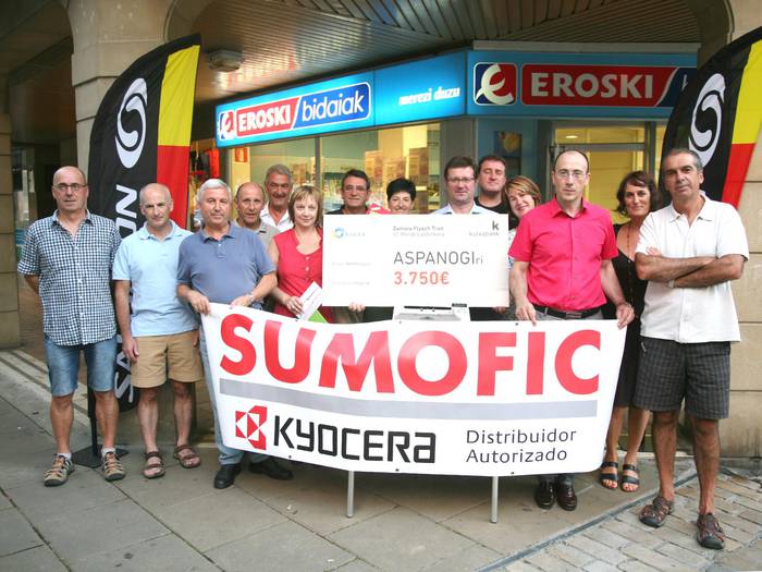 IRUDIA: 3.750 euroko txekea Aspanogirentzat