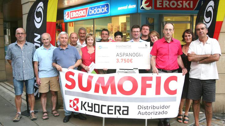 IRUDIA: 3.750 euroko txekea Aspanogirentzat