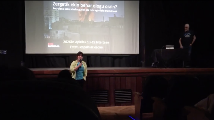 'Petrolioa, gerrak eta trantsizio faltsuak' hitzaldi-solasaldia, bideoan