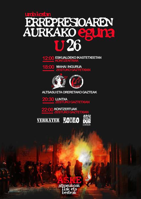 Urola Kostako Errepresioaren Aurkako Eguna egingo dute ostiralean, Zestoan