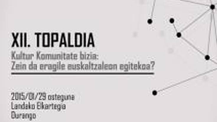 Topaldia: "Kultur komunitate bizia: zein da eragile euskaltzaleon egitekoa?"