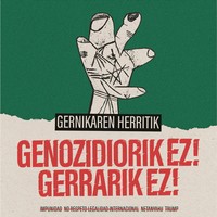Elkarretaratzea: 'Gernikaren herritik, genozidiorik ez! Gerrarik ez!'