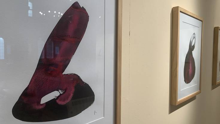 Ricardo Iriarteren margo abstraktuak daude ikusgai Torre Luzean