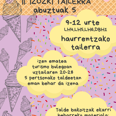 Gaztetxoen arteko II. izozki tailerra