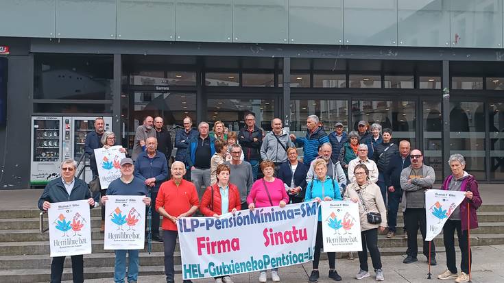 Gure Esku dagoren manifestazioari babesa eman dio Azpeitiko Jubilatuen eta Pentsiodunen plataformak