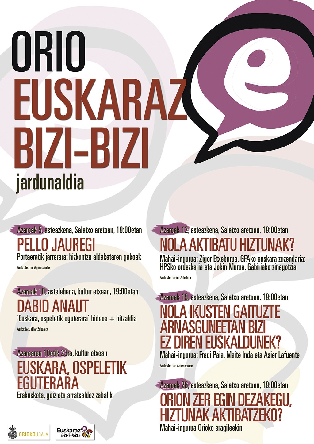 Kartelak: 'Euskaraz bizi-bizi' jardunaldia