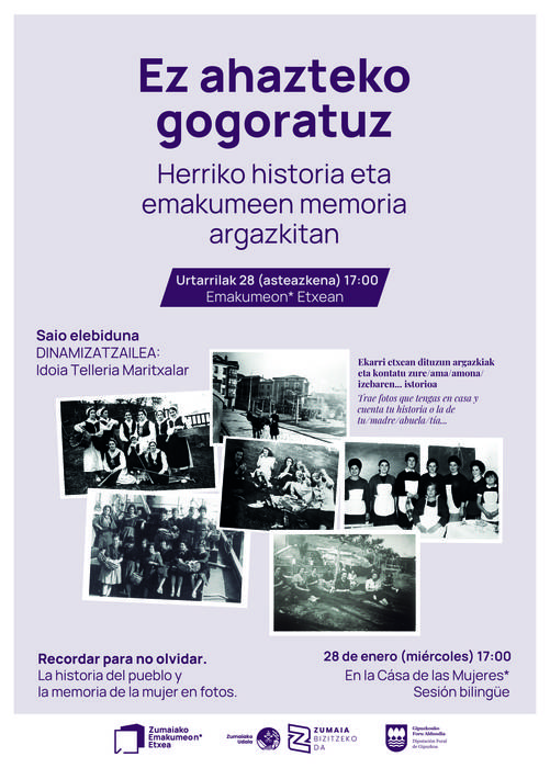 Lan saioa: 'Ez ahazteko gogoratuz'