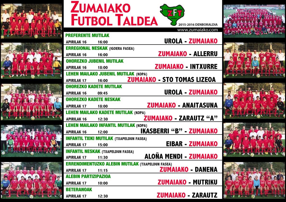 partidoak apirilak 15 - 16