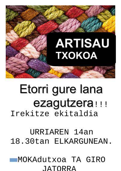 Gaur zabalduko dute ARTiekin Elkarguneko artisau txokoa