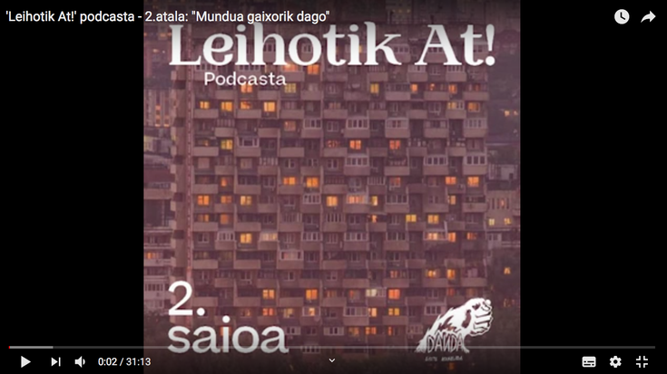 'Leihotik At!' podcasta-2. atala: Txagorritxu erietxeko mediku baten testigantza