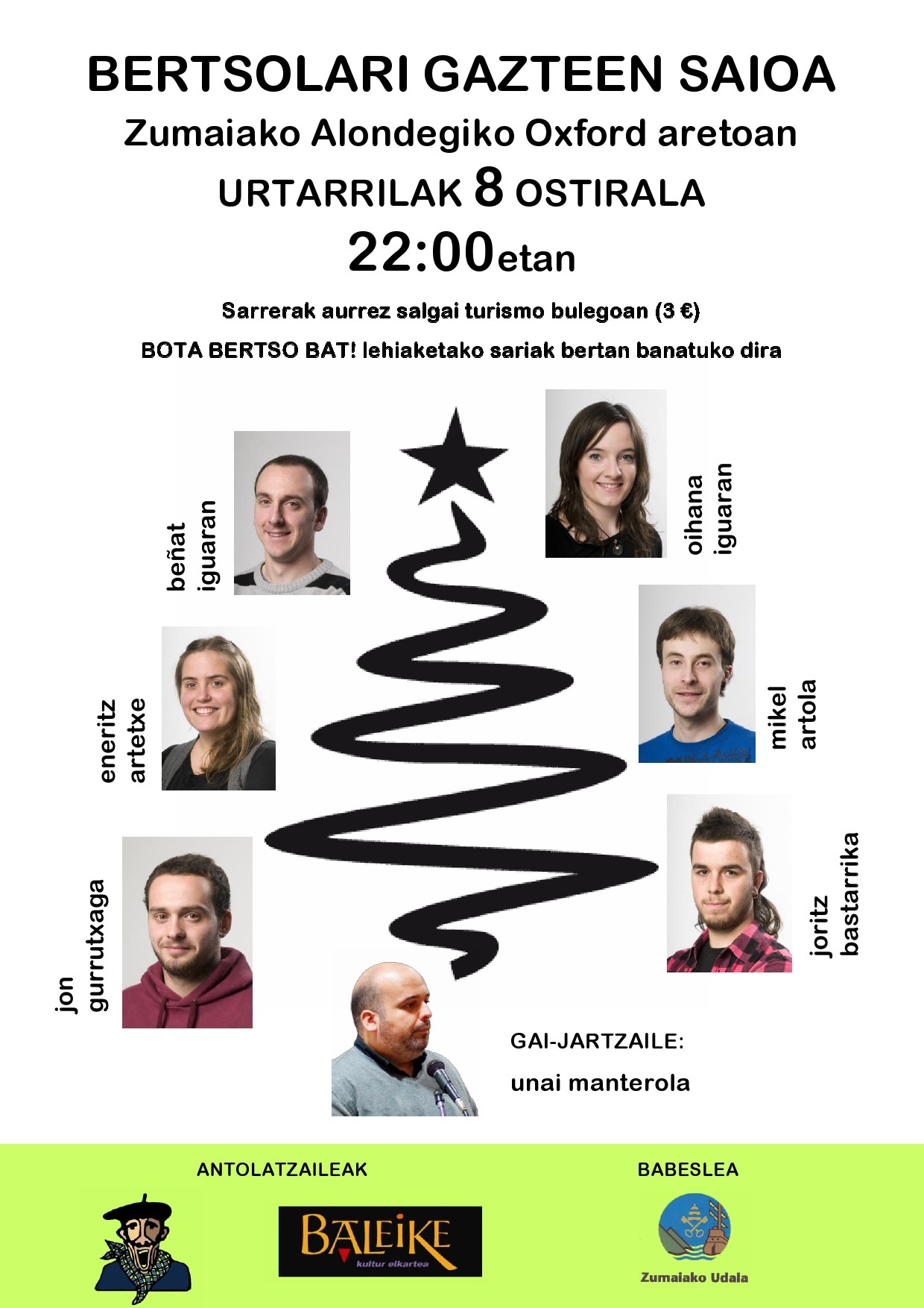 Bertsolari gazteak urtarrilaren 8an