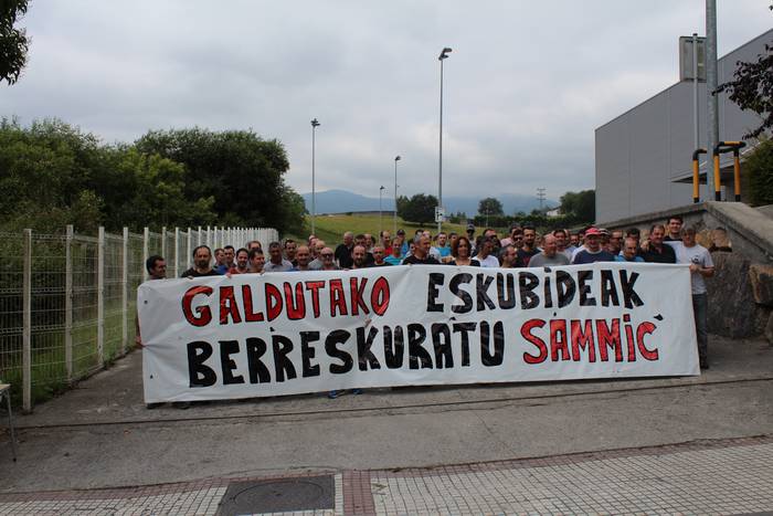 Grebari ekin diote Sammic-eko langileek, "hitzarmen duin baten alde"