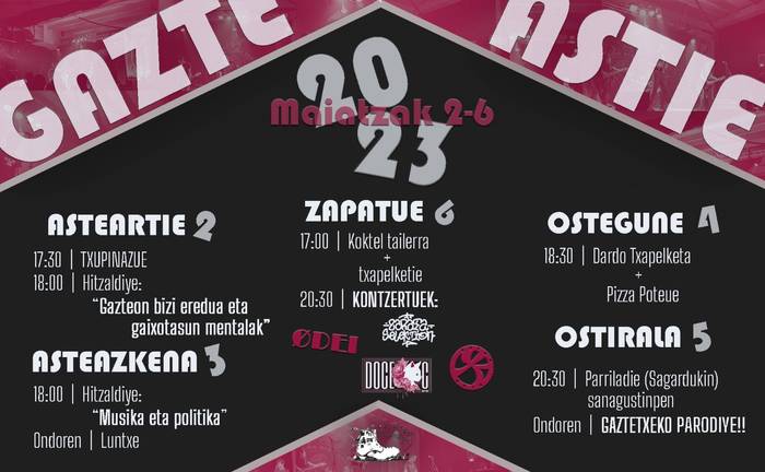 Gazte Astea: Koktel tailerra, lehiaketa eta kontzertuak