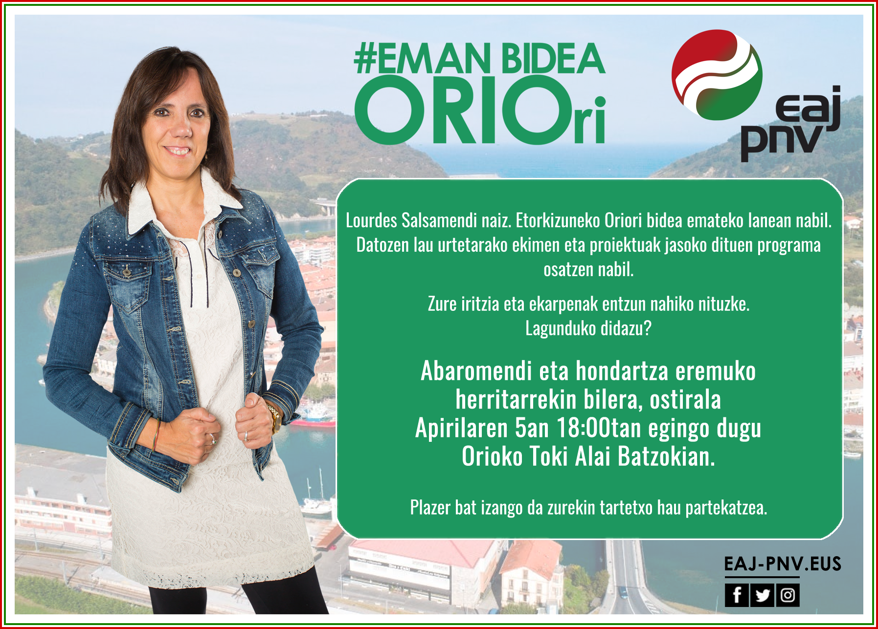 Herritarrekin programa osatzen jarraitzen du Lourdes Salsamendik