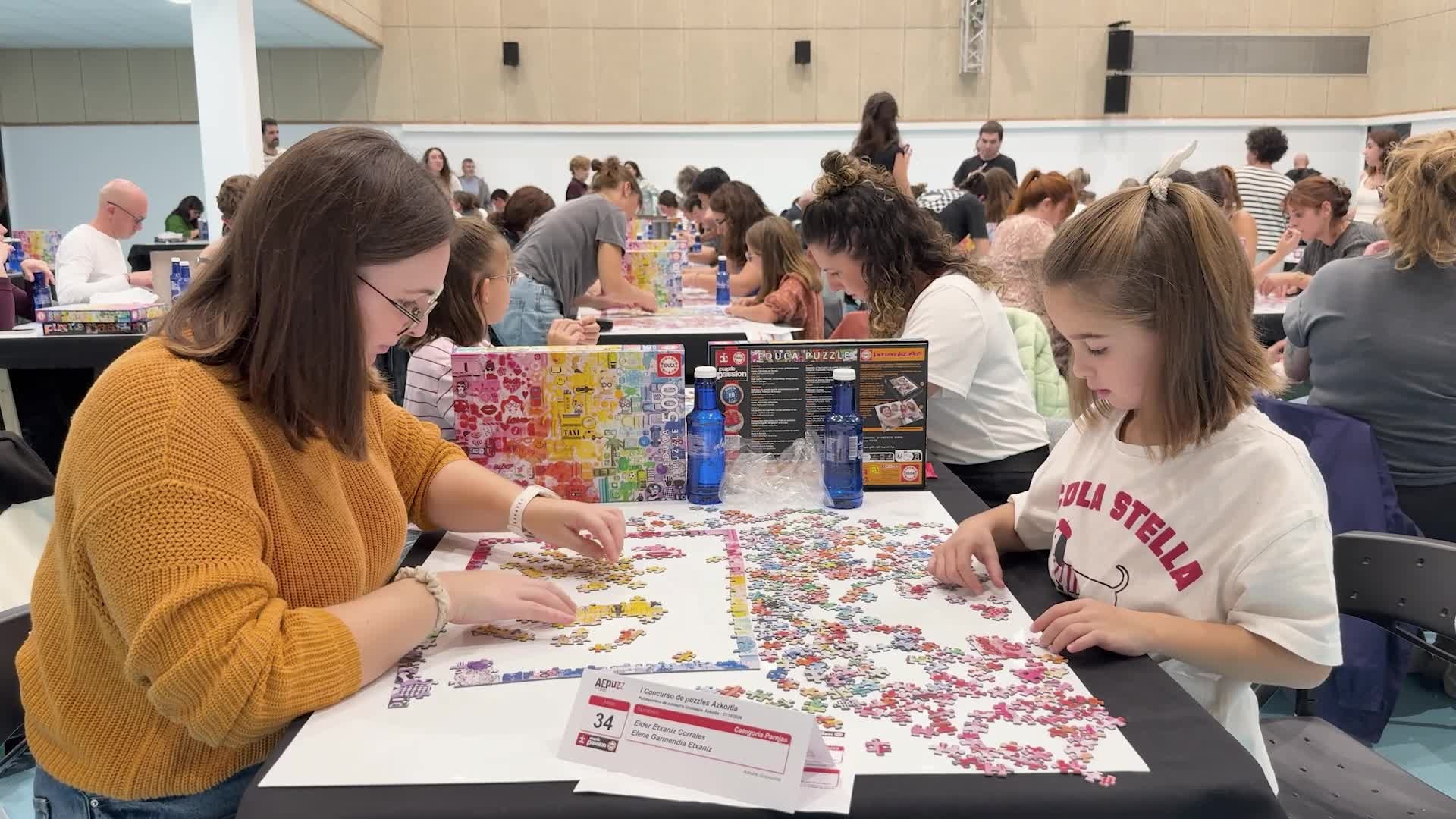 Erantzun bikaina izan du Azkoitiko I. Puzzle Txapelketak