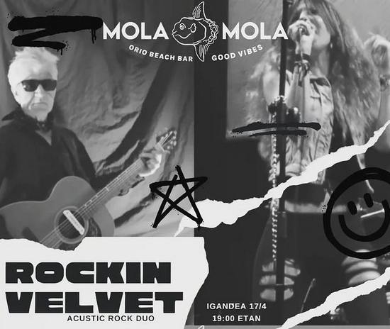 Rockin Velvet bikotearen kontzertu akustikoa