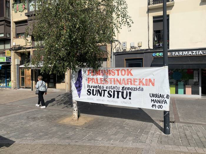 Palestinaren askatasuna aldarrikatzeko mobilizazioa egingo dute bihar Zumaiako feministek