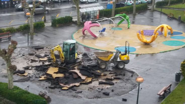 Pilartxo Eneako parkea eraberritzen hasi dira