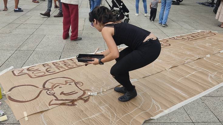 Maria Goñi artistak ekintza piktorikoa egingo du ostiralean herriko plazan