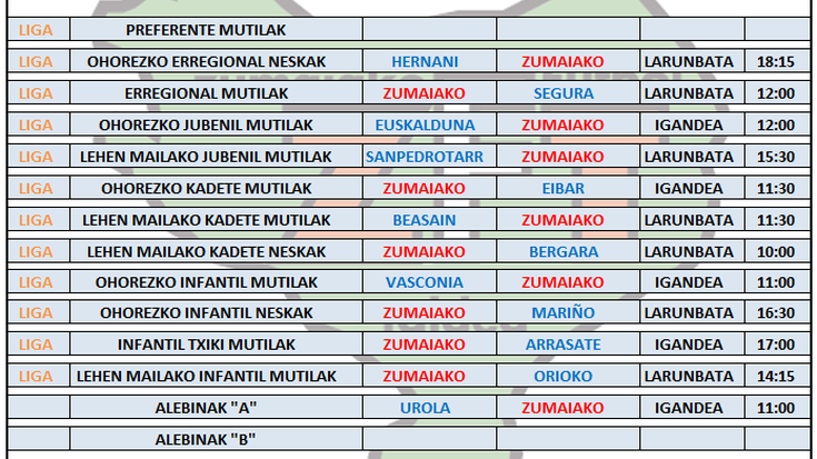 Aste buru hontako partidoak Aita Mari futbol zelaian.