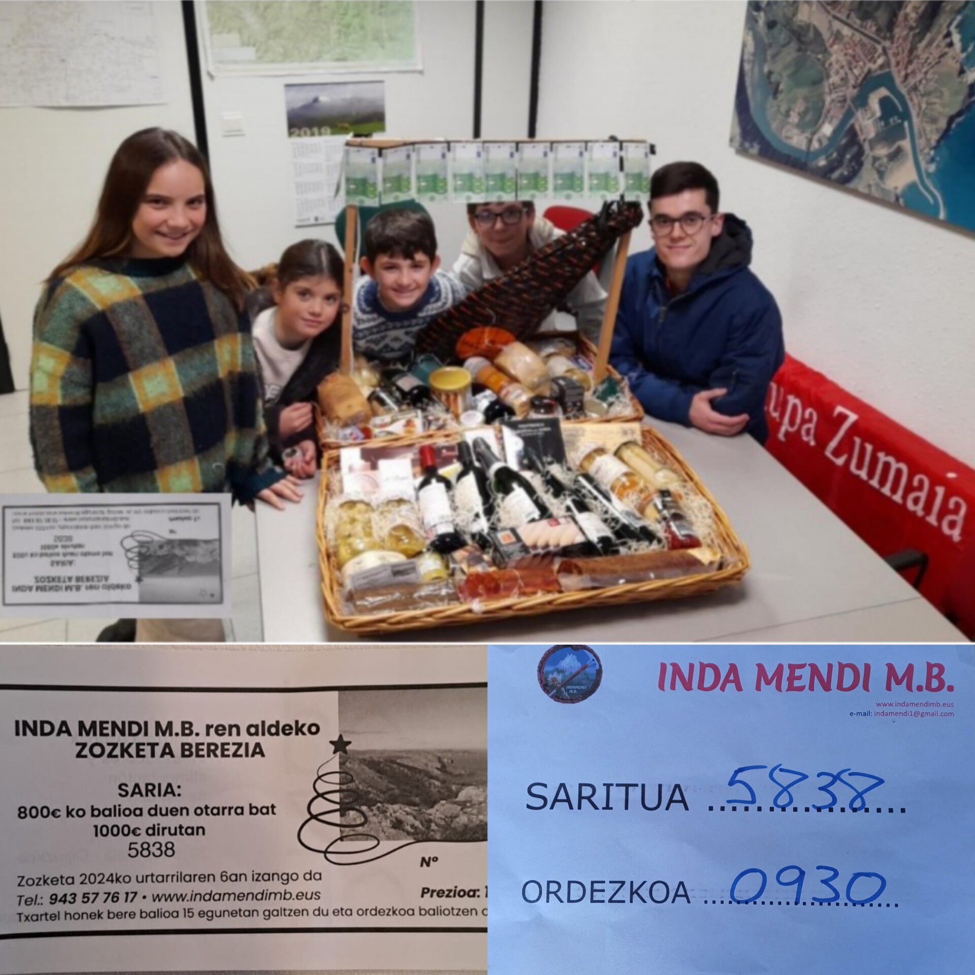 Indamendiko zozketaren saridunak agertu dira