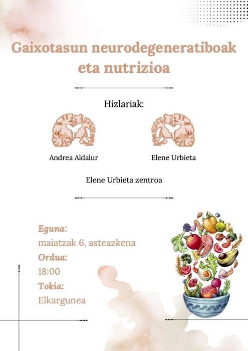 Hitzaldia: 'Gaixotasun neurodegeneratiboak eta nutrizioa'
