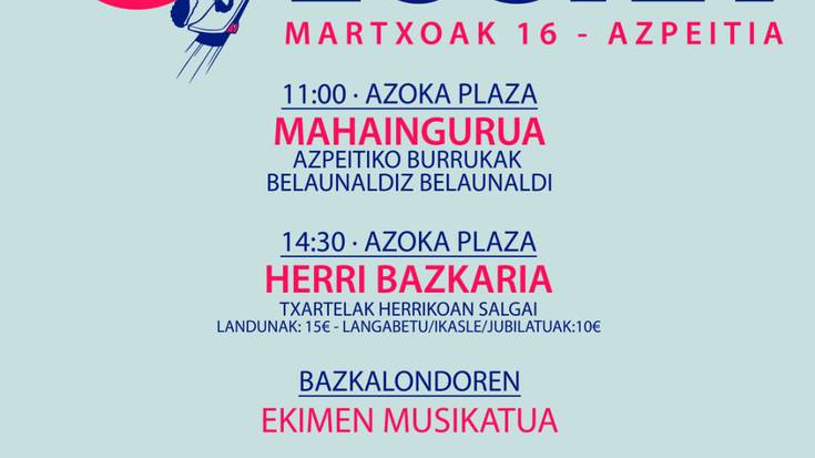 Herritarrak Bulkada Egunean parte hartzera animatu ditu Azpeitiko Ernaik