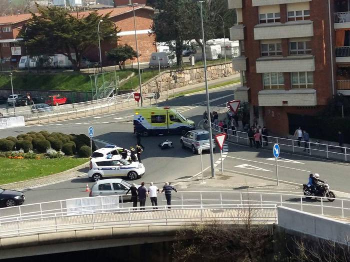 Istripua izan da Azpeitian, Sanjuandegiko biribilgunean