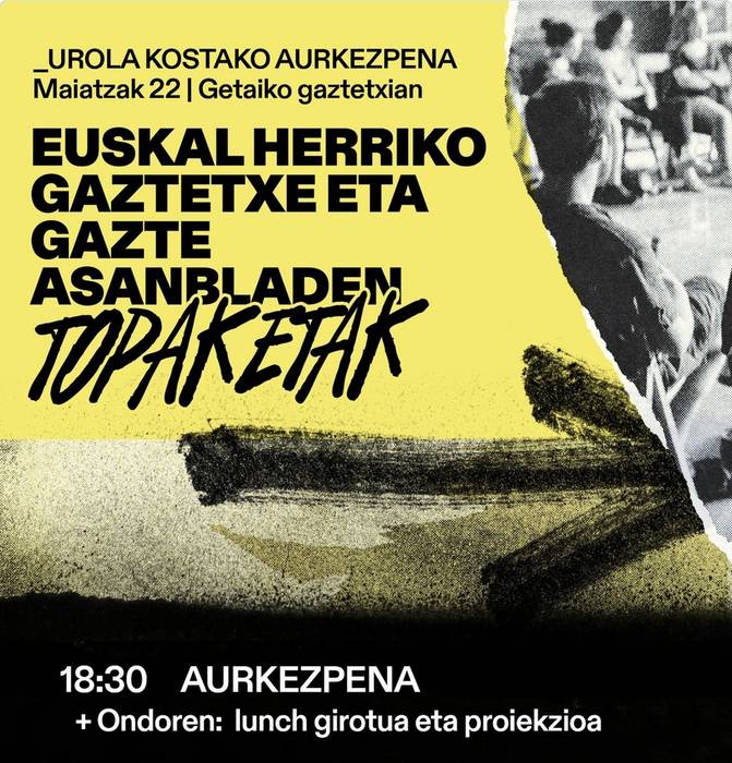 Euskal Herriko Gaztetxe eta Gazte Asanbladen Topaketen aurkezpena