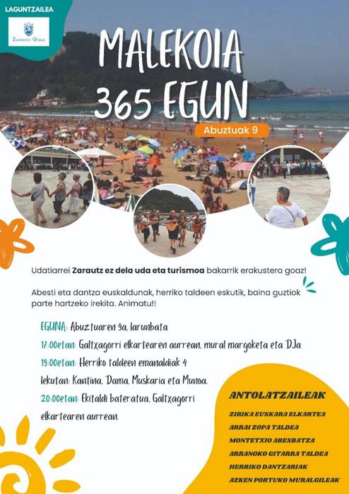 Abuztuaren 9an, Malekoia 365: gure herriaren eta kulturaren erakusgarri