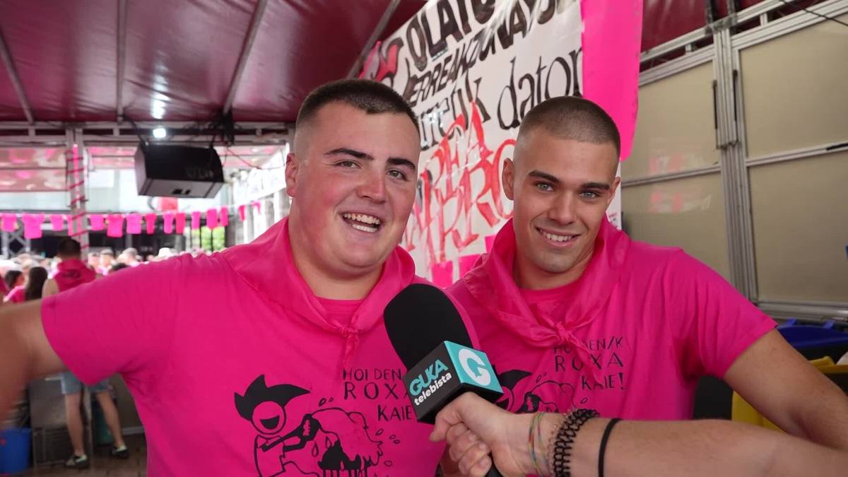 Euri edo ateri, festa gosez hasi dituzte saninazioak azpeitiarrek