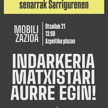 Sarrigureneko hilketa matxista salatzeko elkarretaratzea