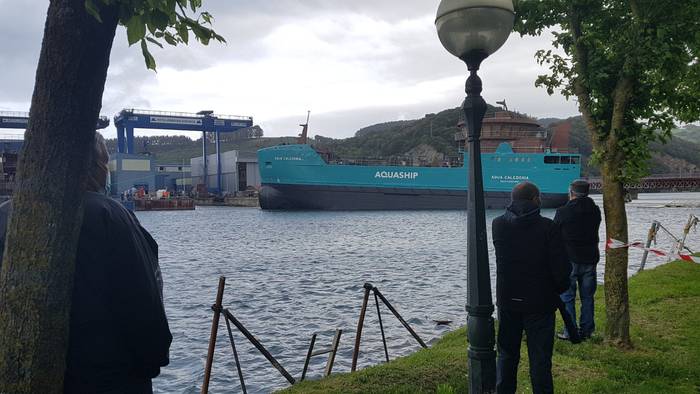 'Aqua Caledonia' ontzia uretaratu dute Zumaian